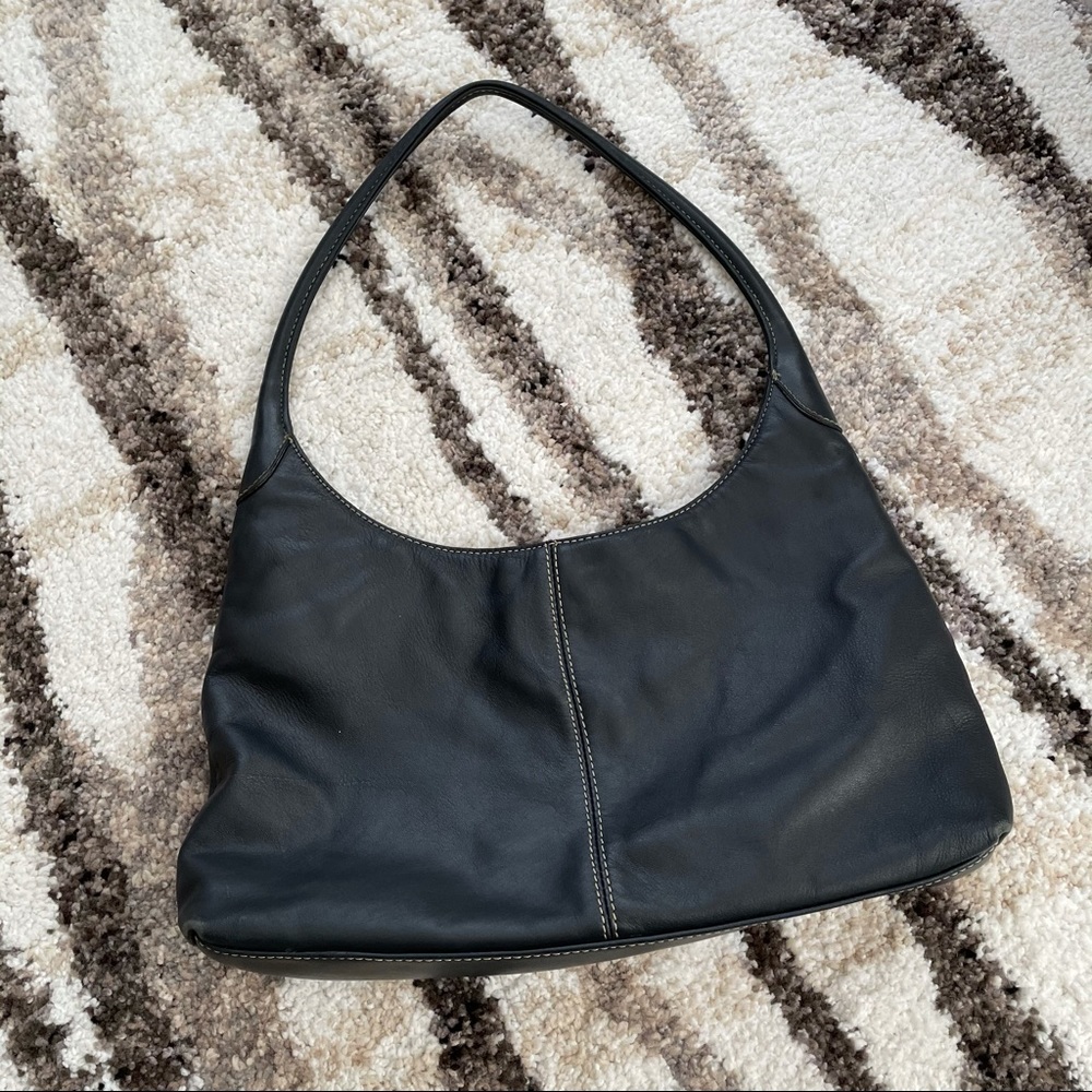 Charter Club Black Leather Hobo Bag
